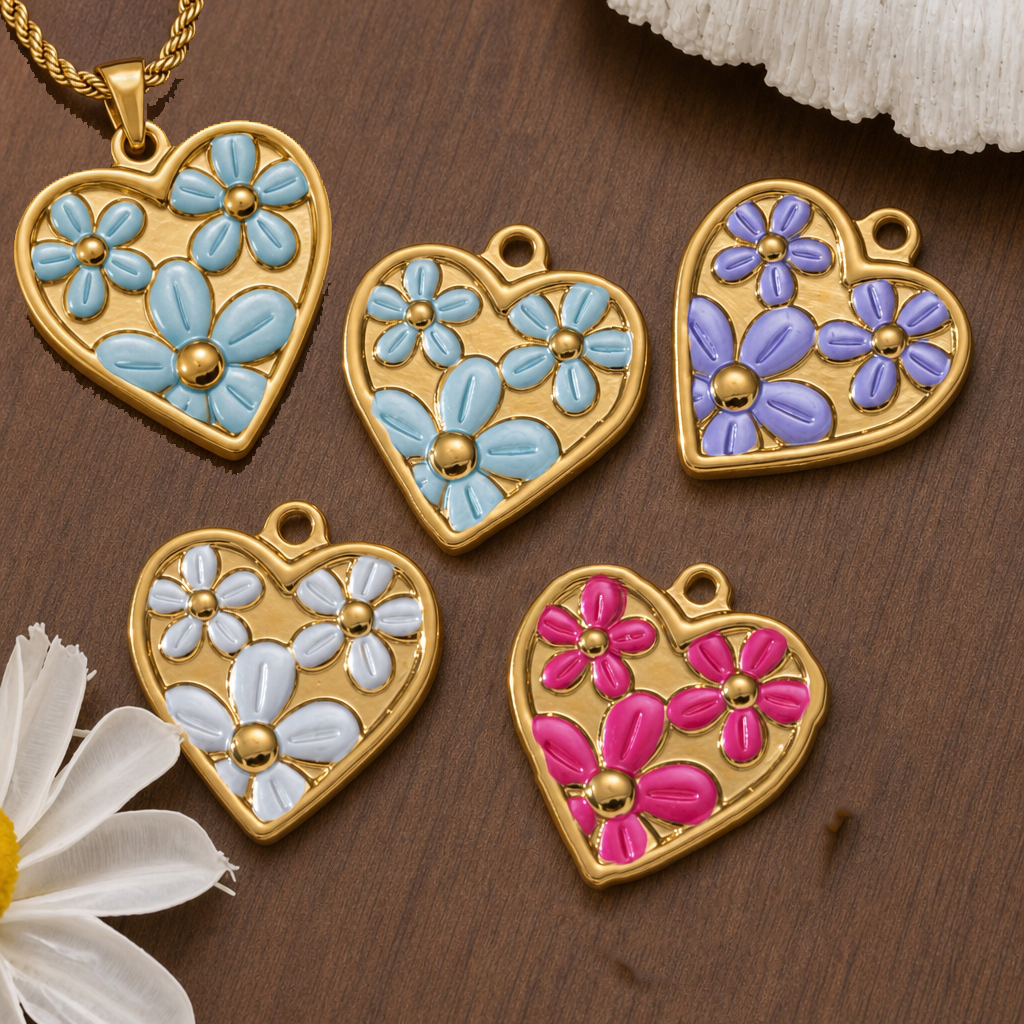 2pcs Stainless Steel Enamel He - Embellishment Crafts reseña y precio