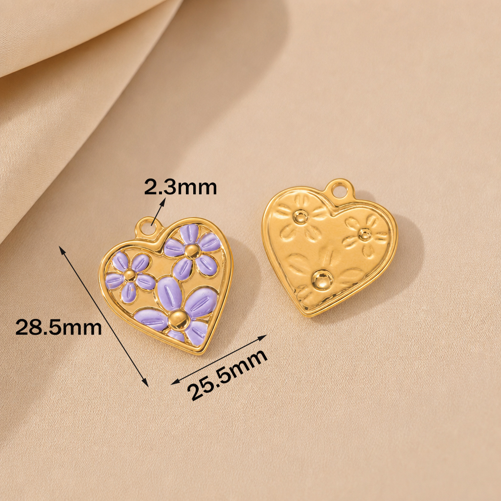 2pcs Stainless Steel Enamel He - Embellishment Crafts reseña y precio