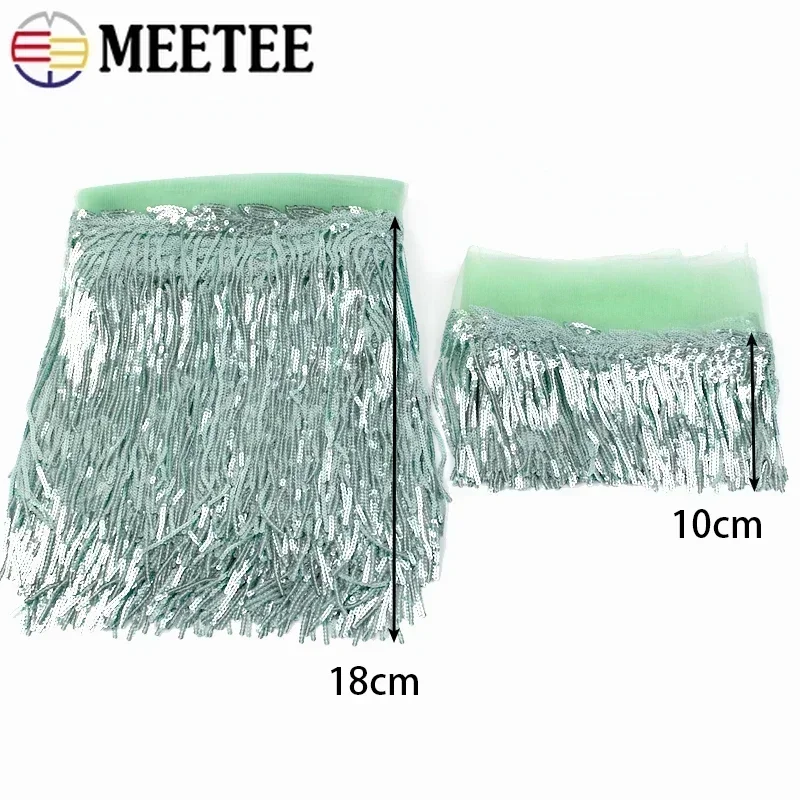2/5/10Yards Sequin Embroidery  - Beaded Trim Fringe reseña y precio