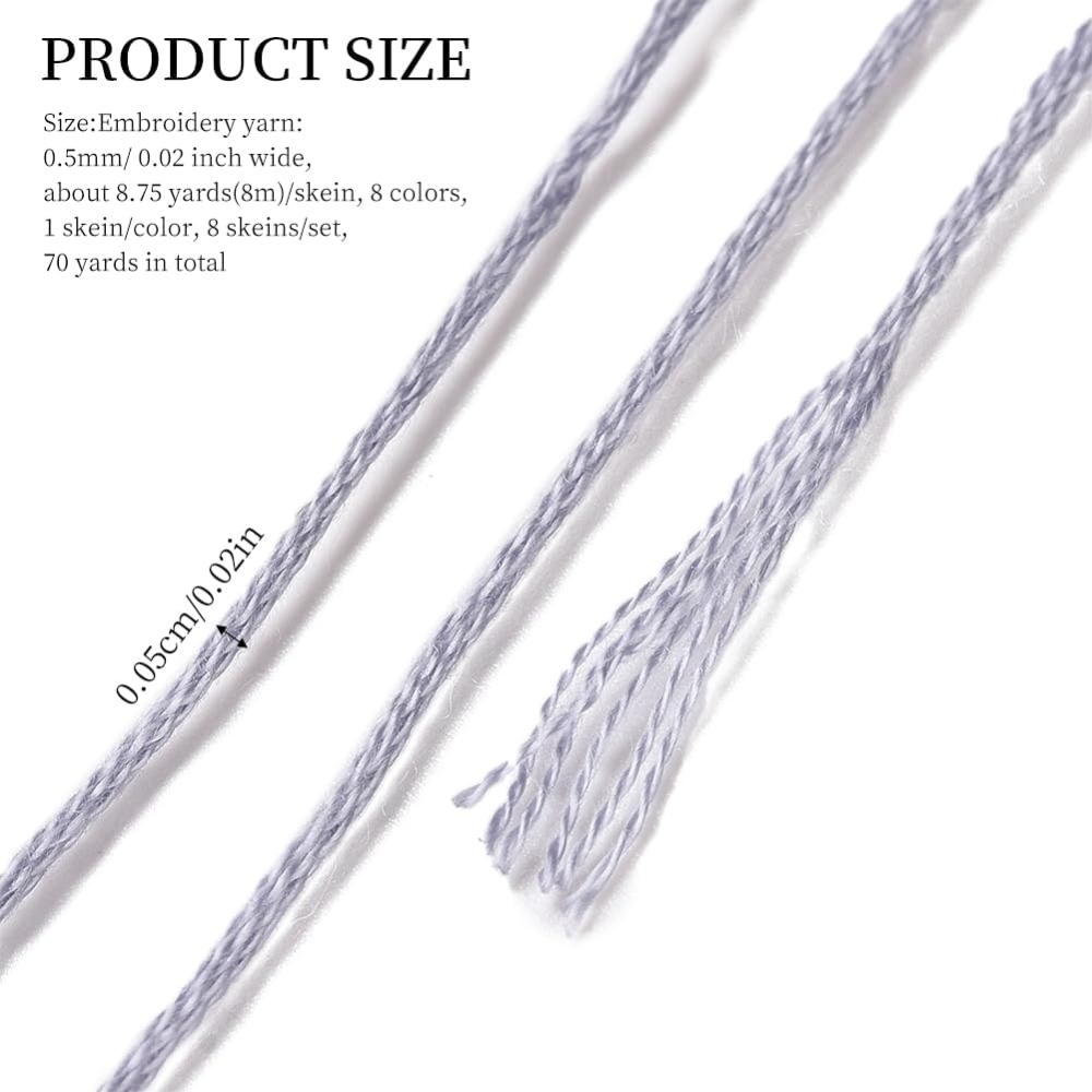 8 Skeins 70 Yards Grey Friends - Embroidery Embellishments reseña y precio