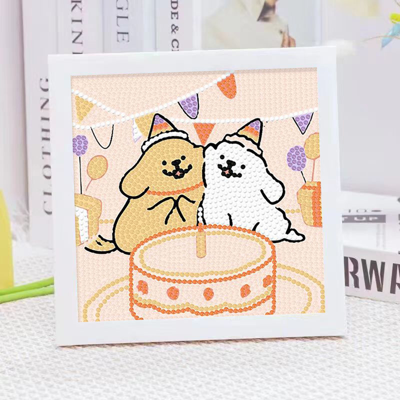 Cartoon Line Puppy Crystal Dia - Embroidery Embellishments reseña y precio