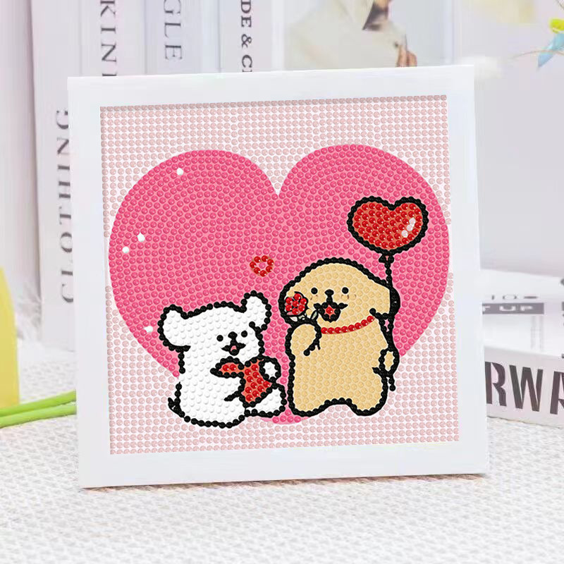 Cartoon Line Puppy Crystal Dia - Embroidery Embellishments reseña y precio