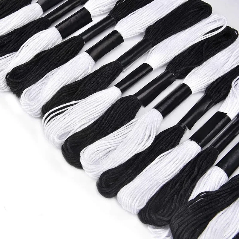 24PCS Black White Cross Stitch - Embroidery Craft reseña y precio