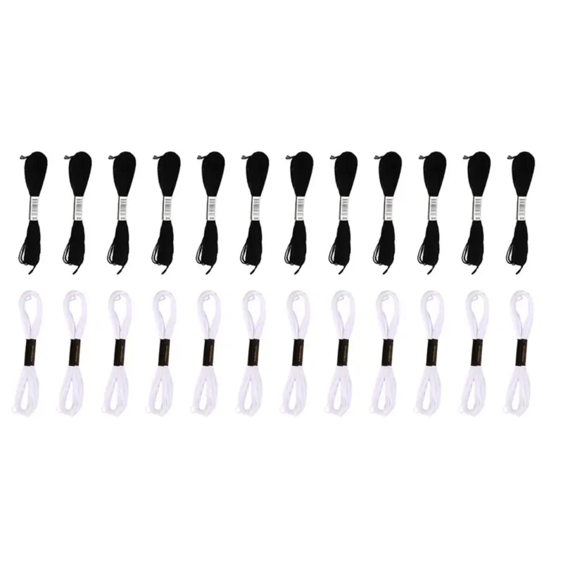 24PCS Black White Cross Stitch - Embroidery Craft reseña y precio
