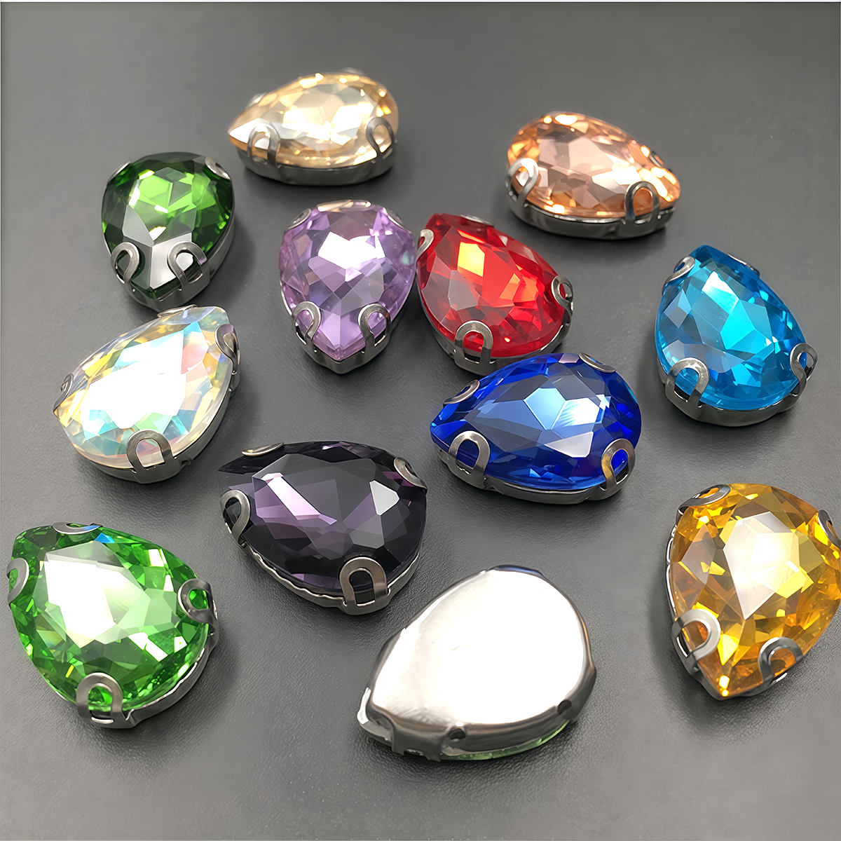 Water Drop Crystal Glass Rhine - Sew On Rhinestone reseña y precio