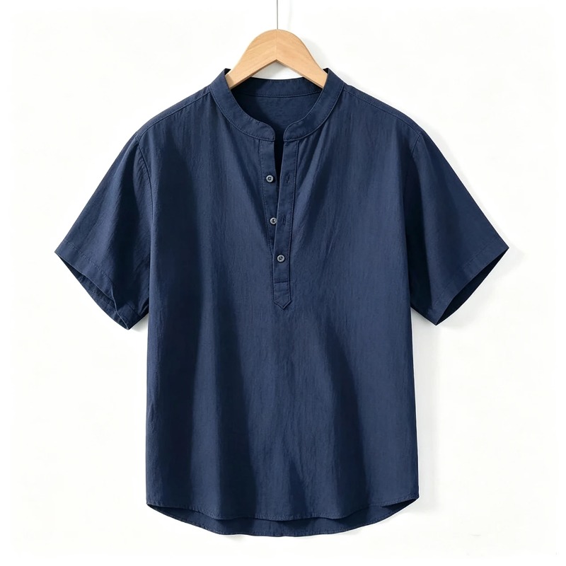 Men Cotton Linen Short-Sleeve  - Embellish Knit reseña y precio