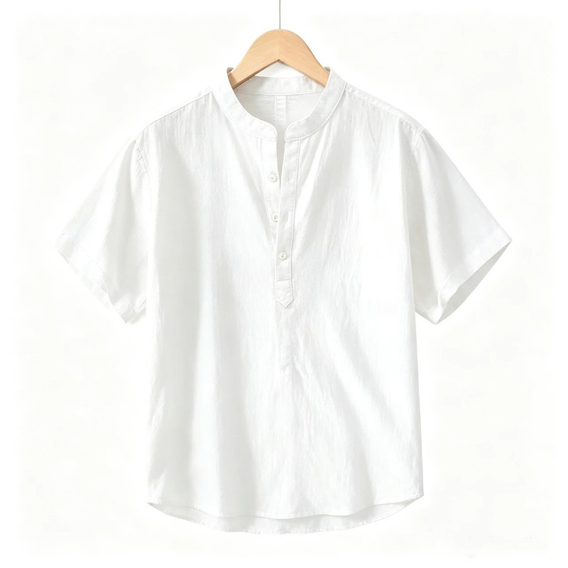 Men Cotton Linen Short-Sleeve  - Embellish Knit reseña y precio