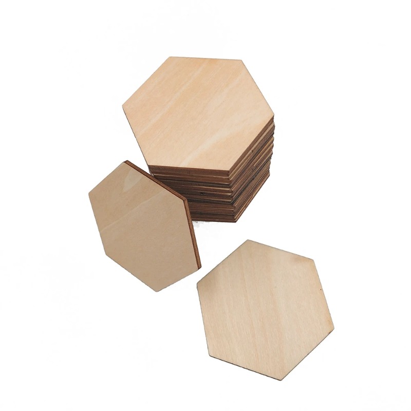 10-120mm Wooden Hexagon Blank  - Christmas Craft Embellishment reseña y precio