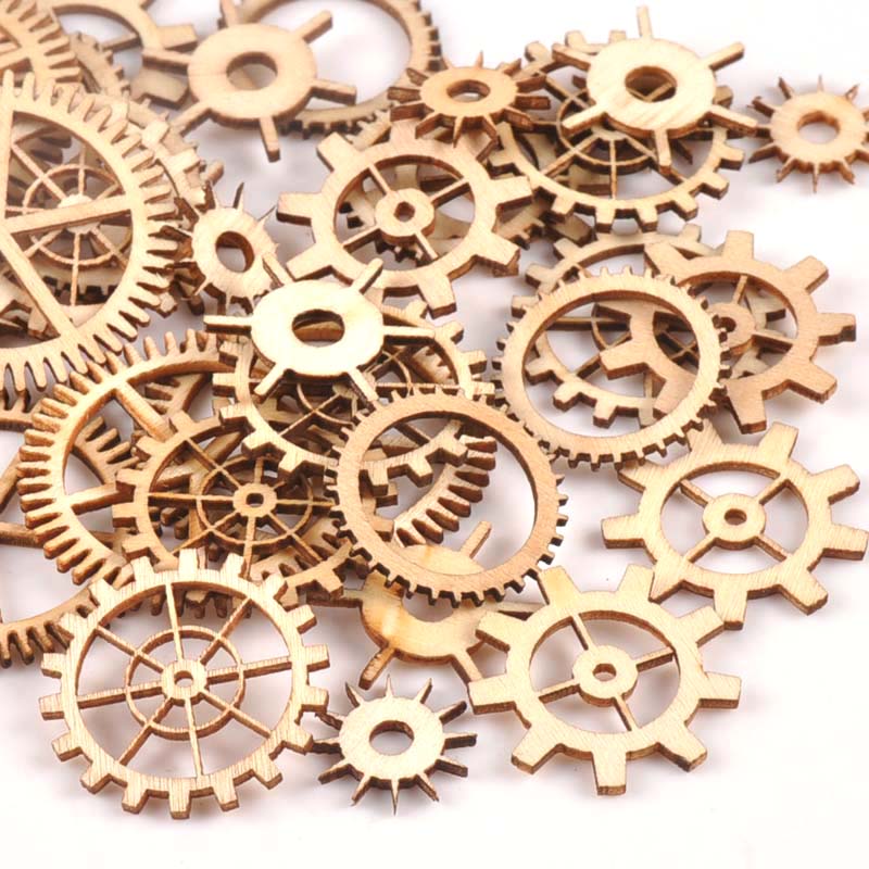 20-40mm 36pcs Unfinished Wood  - Embellishments For Scrapbooking reseña y precio