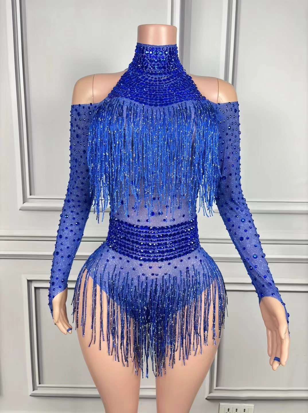 Singer Dancer Costume Sparkly  - Rhinestone Banding Trim reseña y precio