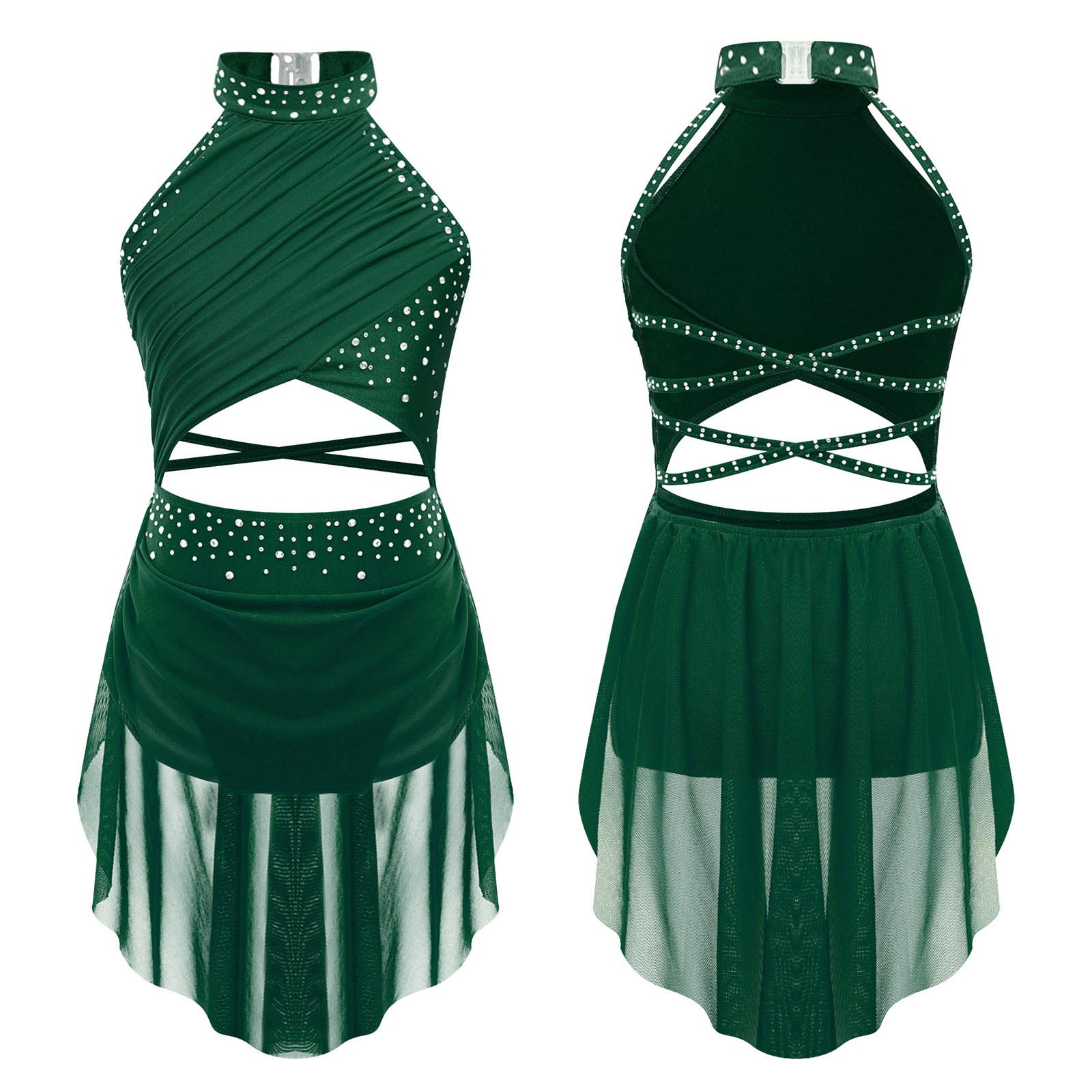 Girls Lyrical Dance Dress Rhin - Rhinestone Banding Trim reseña y precio