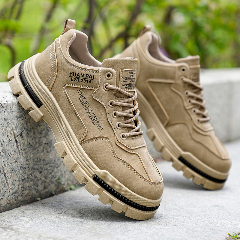 Men's Thick Sole Work Boots No - Guipure Lace Panel reseña y precio
