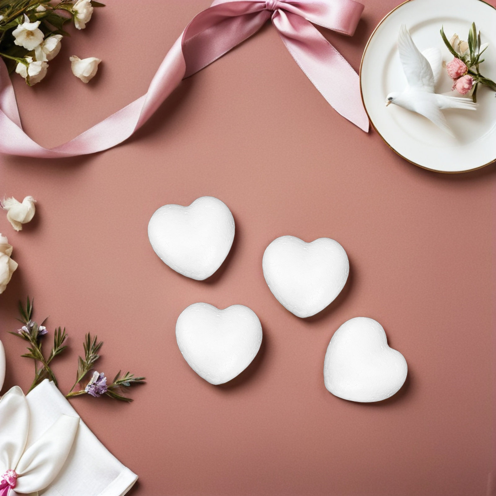 20Pcs Blank Heart Foam Balls L - Embellish Craft reseña y precio