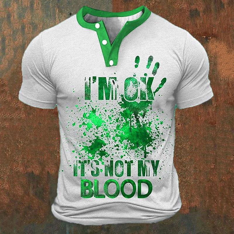 Funny 3D Letter Print Men's He - Embellish Knit reseña y precio