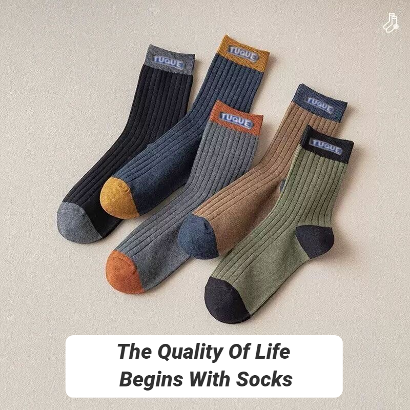 5 Pairs Men's Trendy Color Blo - Embellish Knit reseña y precio