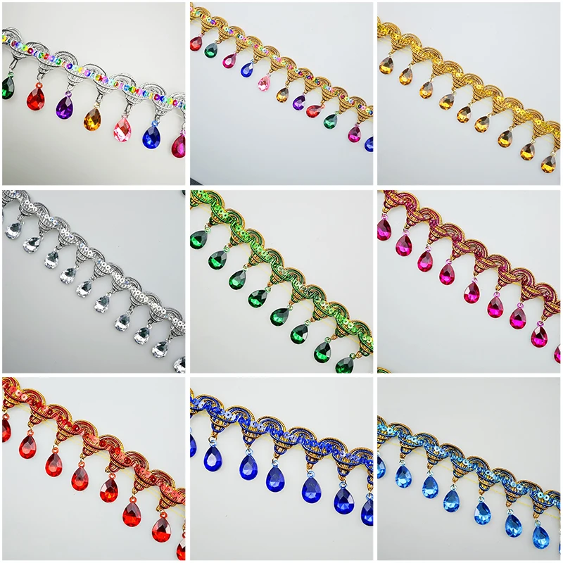 Rhinestone Fringe Tassel Lace  - Tassel Fringe Trim reseña y precio