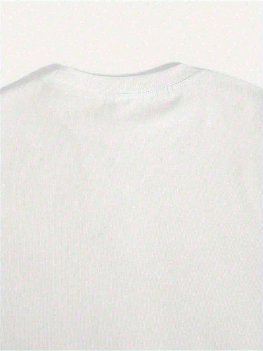 White Womens Round Neck Tee Fe - Embellish Knit reseña y precio