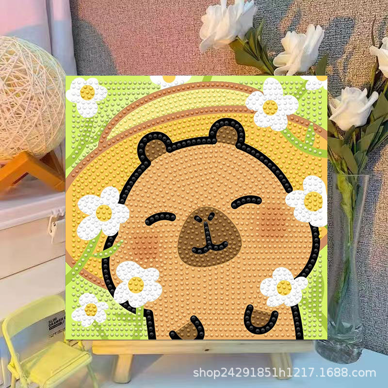 Cartoon Capibala Crystal Diamo - Embroidery Embellishments reseña y precio