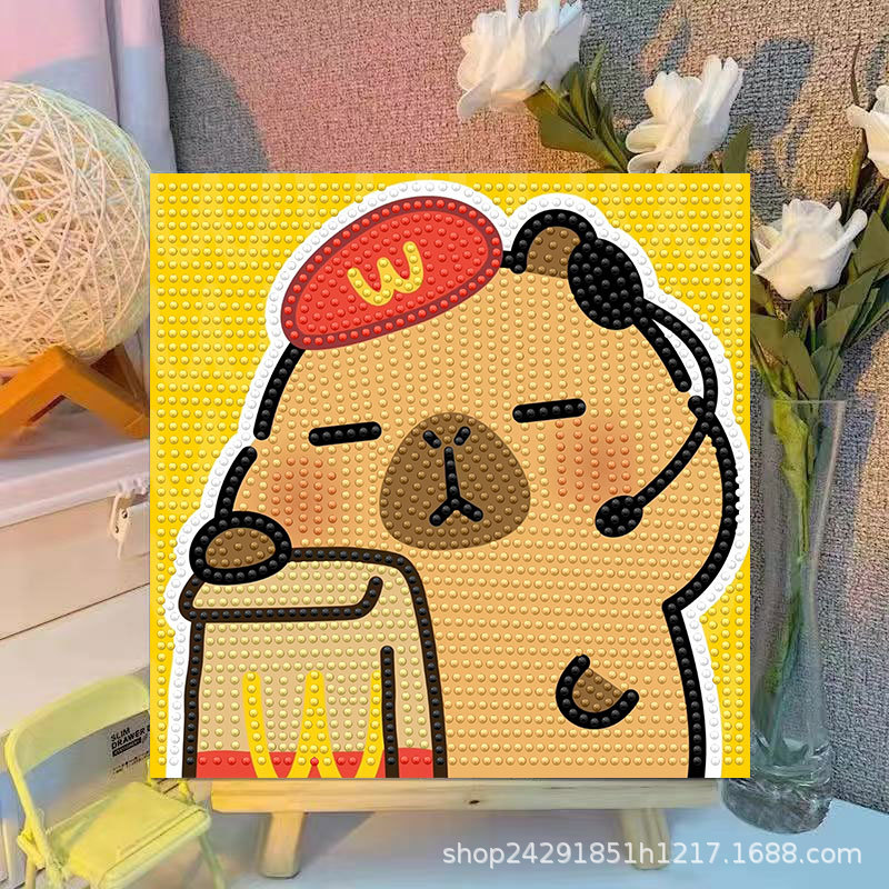Cartoon Capibala Crystal Diamo - Embroidery Embellishments reseña y precio