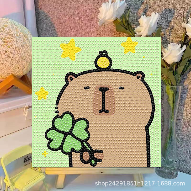 Cartoon Capibala Crystal Diamo - Embroidery Embellishments reseña y precio