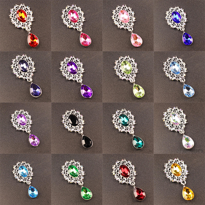 5Pcs Water Droplets Brooch Acc - Sew On Rhinestone reseña y precio
