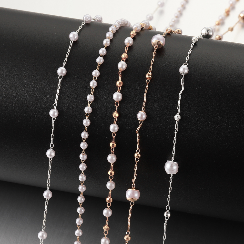 1 Meter Beaded Imitation Pearl - Pearl Trim Chain reseña y precio