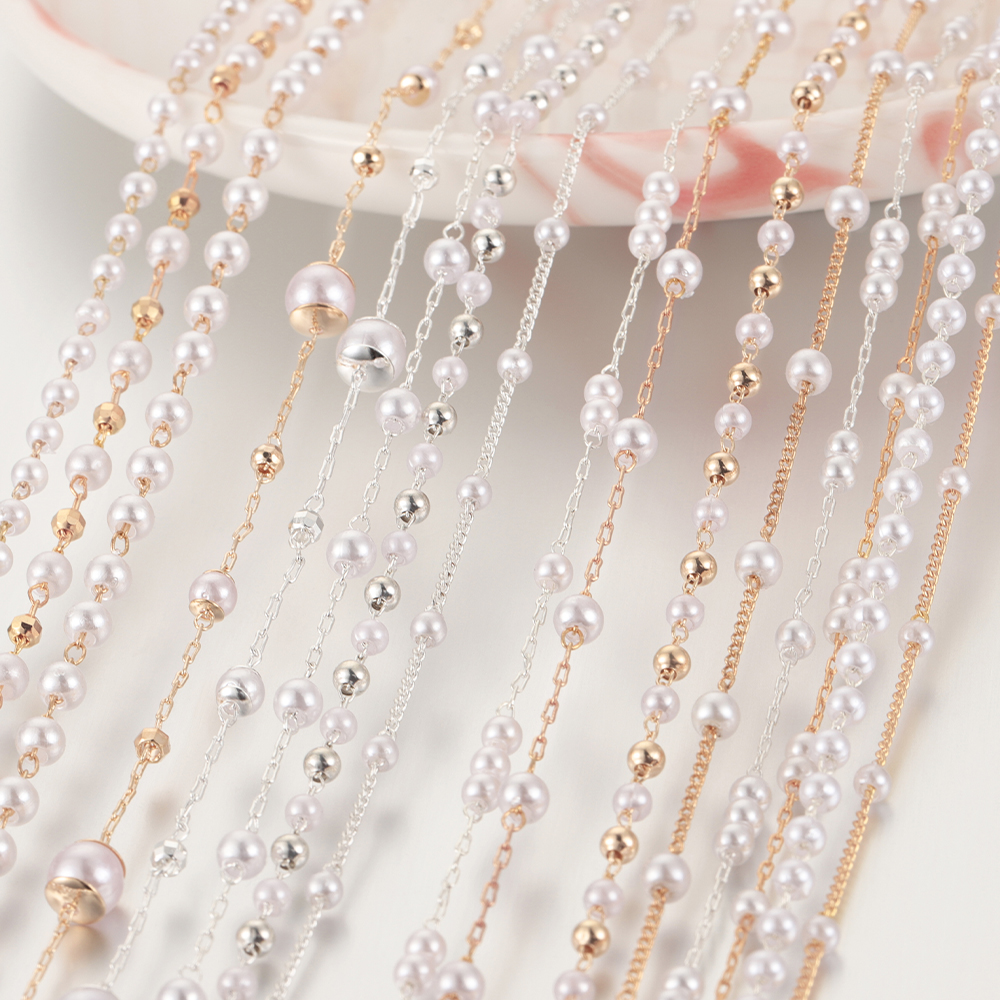 1 Meter Beaded Imitation Pearl - Pearl Trim Chain reseña y precio