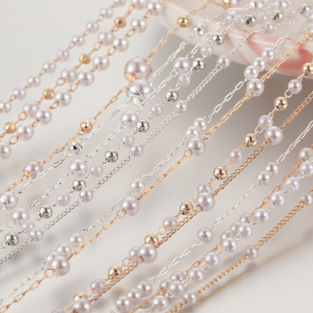 1 Meter Beaded Imitation Pearl - Pearl Trim Chain reseña y precio