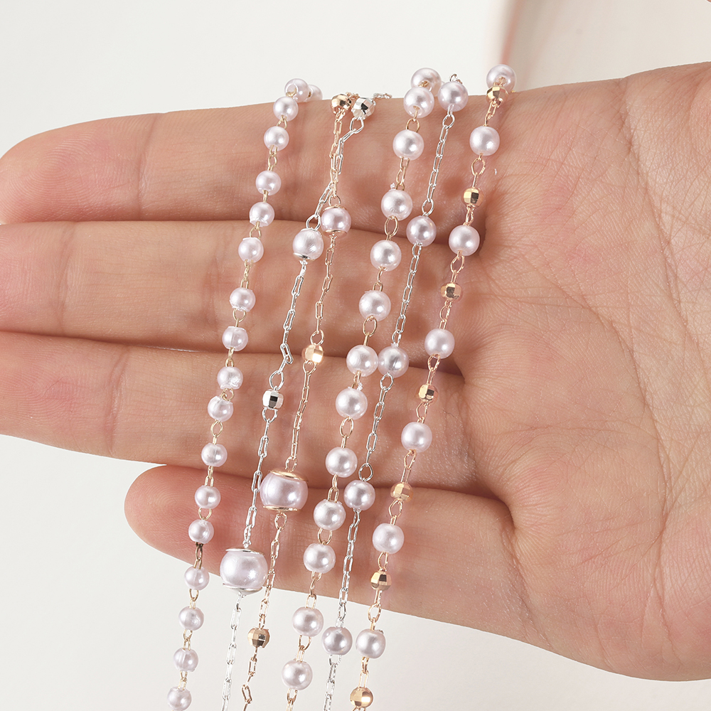 1 Meter Beaded Imitation Pearl - Pearl Trim Chain reseña y precio