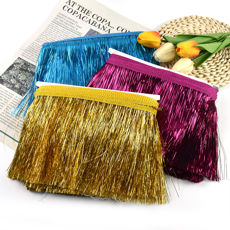 2/5/10M 10cm Gold Metallic Thr - Beaded Trim Fringe reseña y precio